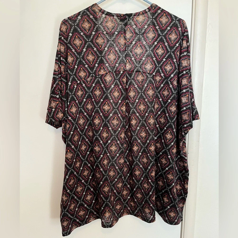 Torrid printed open front cardigan